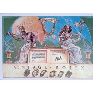 Vintage Rolex L.A. Watch Co Advertising Art Original Book Page Wall Decor 1989